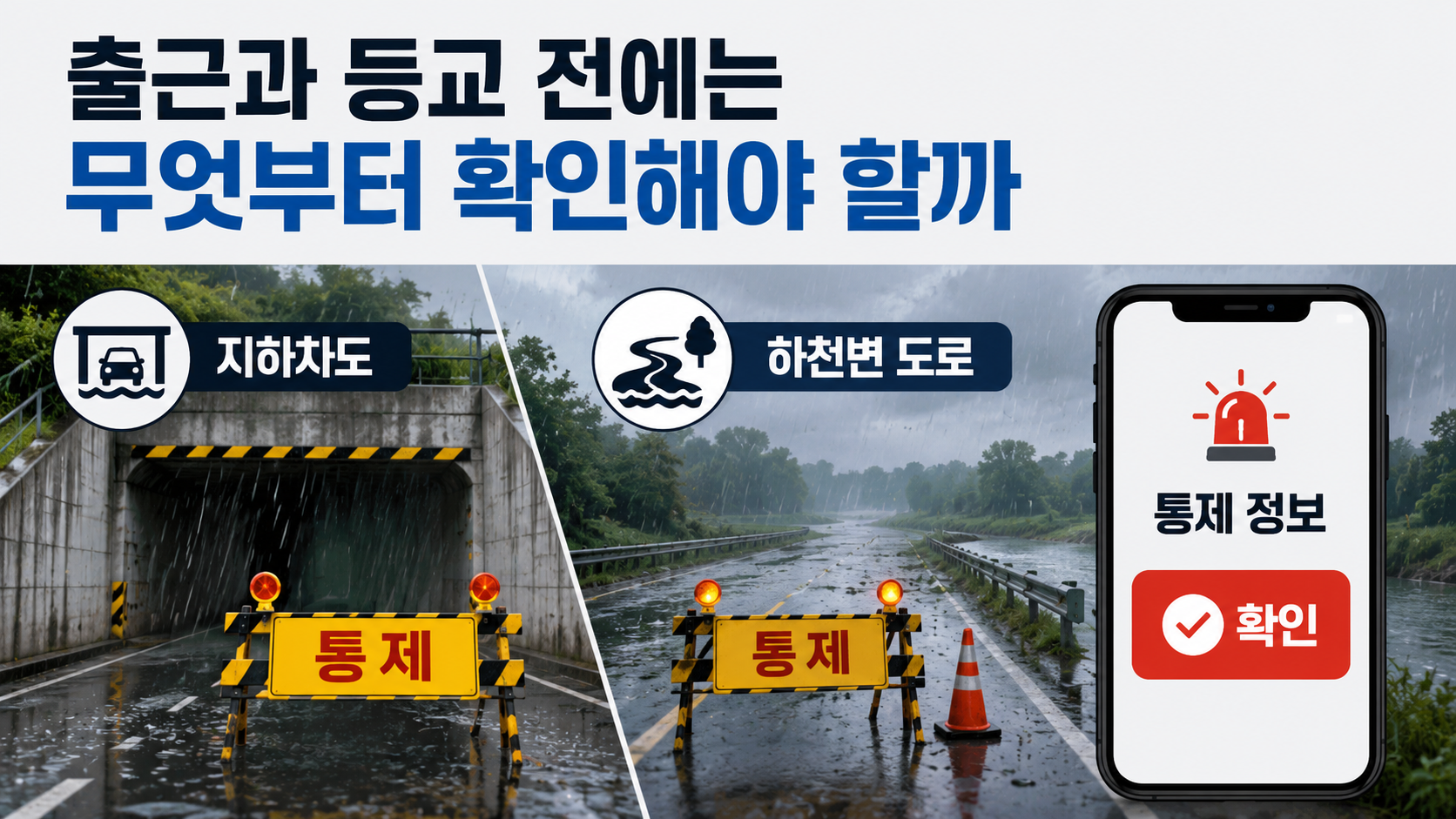 2026년 7월 24일 오늘 날씨, 수도권·강원 비와 전국 폭염 대비법 - 출근과 등교 전에는 무엇부터 확인해야 할까 핵심 내용을 정리한 정보형 이미지