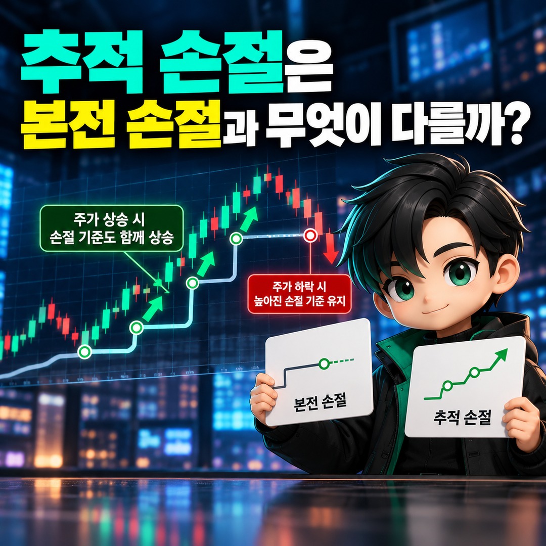 Infographic comparing trailing stops and breakeven stops in stock trading