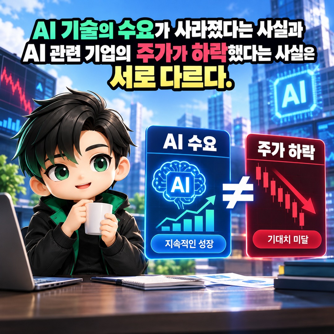 Nasdaq plunges 2.6% while the Dow and small-cap stocks rise: Declining AI-related share prices do not mean demand for AI technology has disappeared - Informational image summarizin