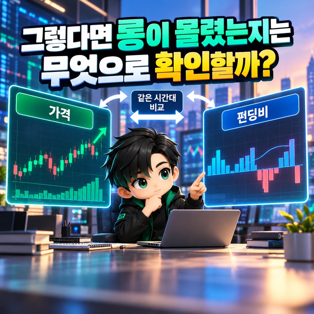 OI가 늘면 롱이 늘어난 걸까? 미결제약정만 보고 방향을 판단하면 틀리는 이유 - 그렇다면 롱이 몰렸는지는 무엇으로 확인할까 핵심 내용을 정리한 정보형 이미지
