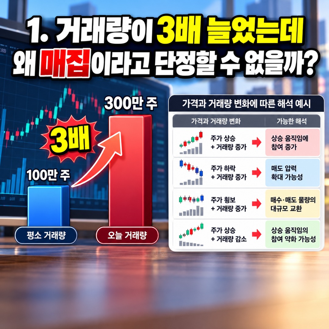 Informational thumbnail highlighting how to distinguish stock accumulation from selling after a trading volume surge using OBV and A/D indicators