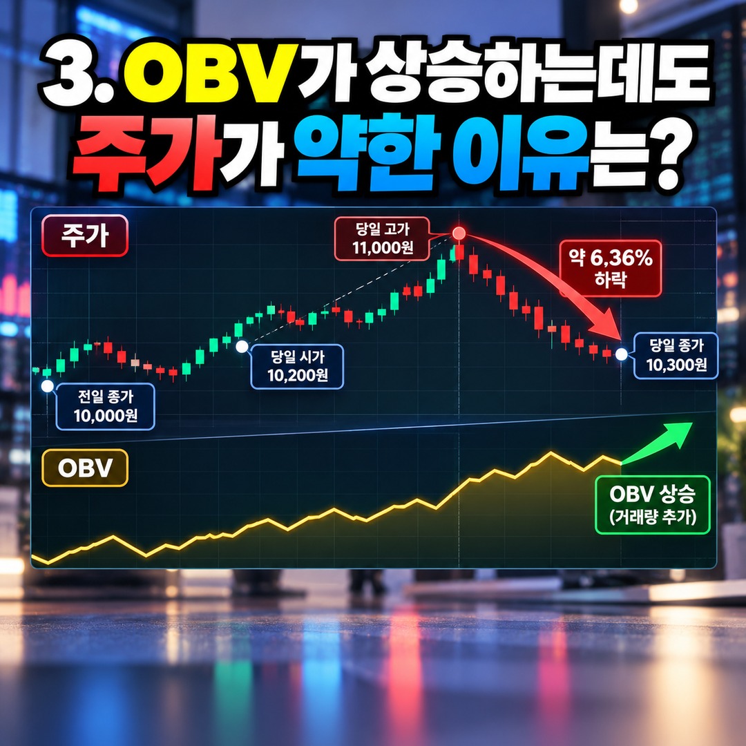 Informational thumbnail highlighting how to distinguish stock accumulation from selling after a trading volume surge using OBV and A/D indicators