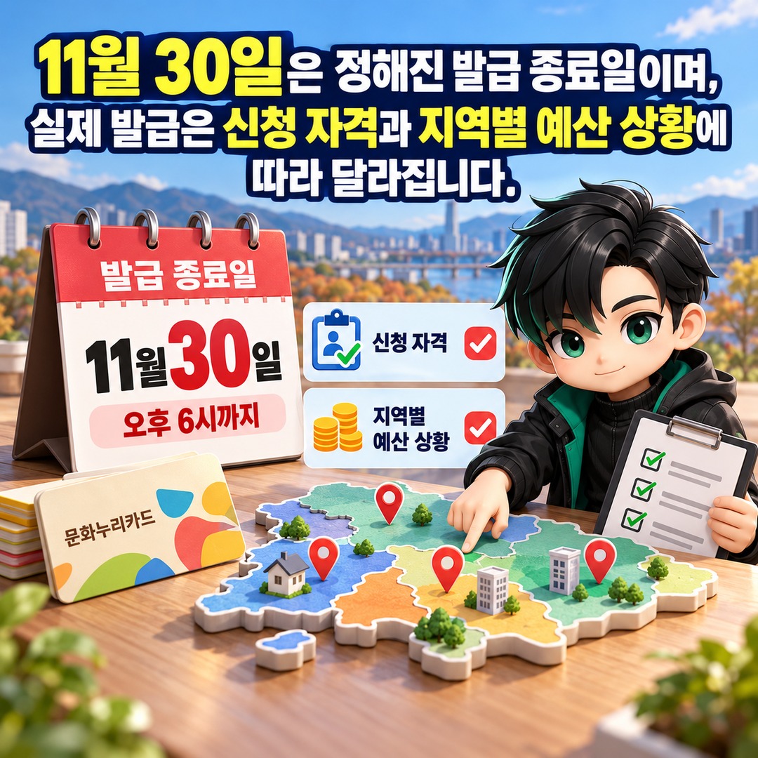 Informational thumbnail explaining the 2026 Culture Nuri Card application deadline on November 30 and what happens if local funding runs out early