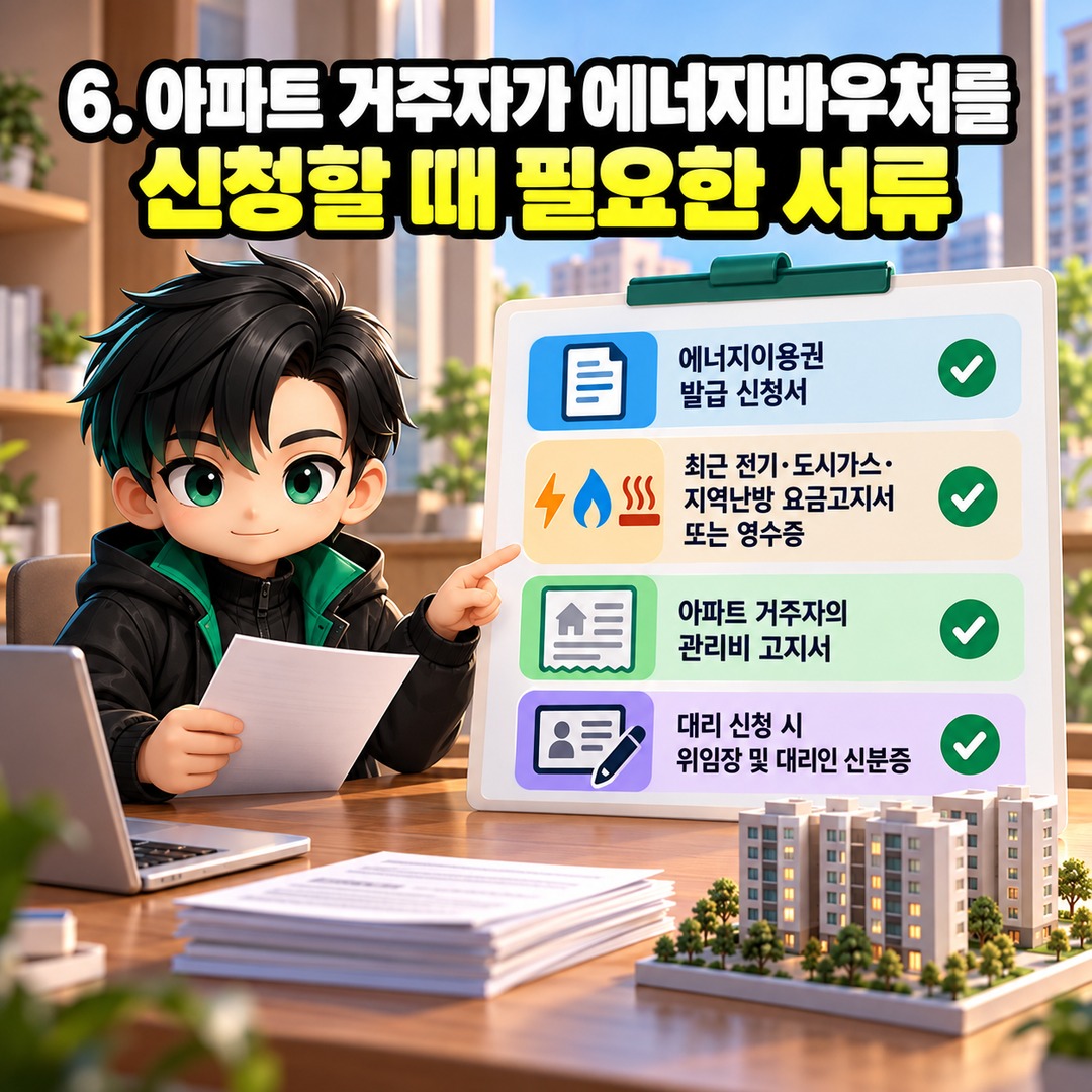 Informational thumbnail explaining whether the 2026 Energy Voucher can reduce apartment maintenance bills, including electricity and heating eligibility requirements and verificati