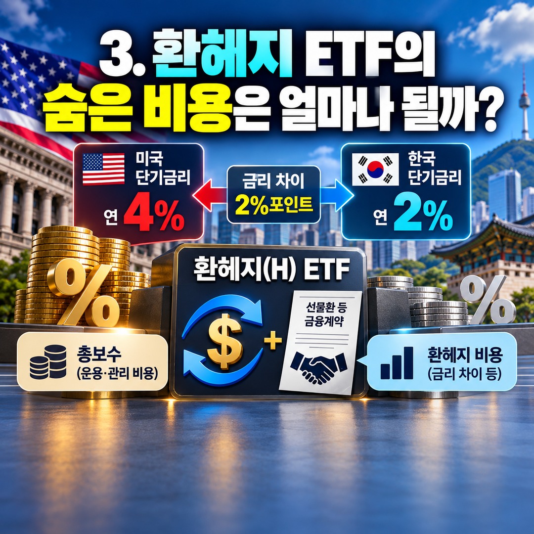 Informational thumbnail highlighting the key points of whether switching to a U.S. S&P500 currency-hedged (H) ETF can prevent foreign exchange losses, the differences in returns wh