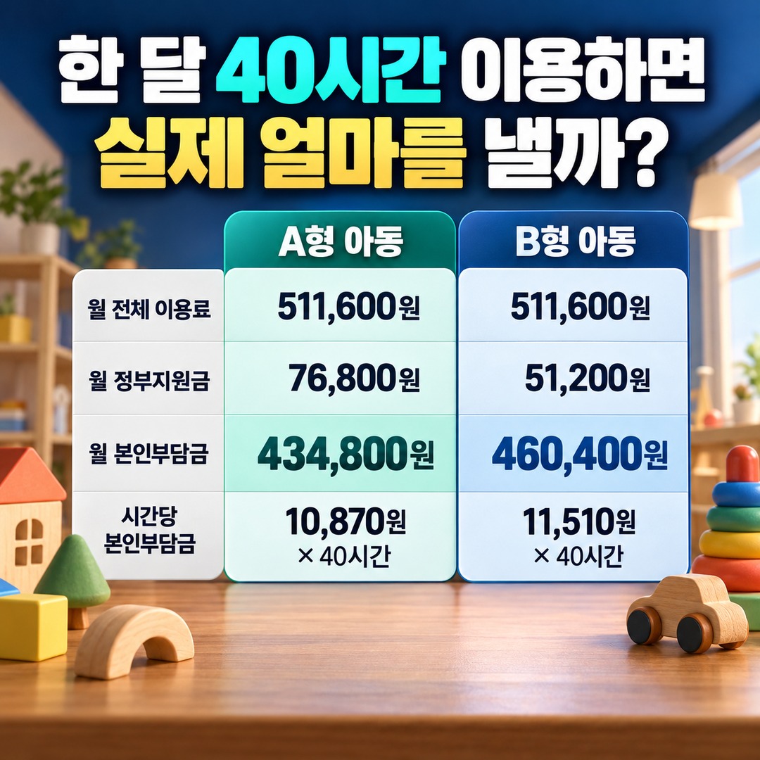 Informational thumbnail highlighting the key eligibility requirements and actual out-of-pocket costs for dual-income households receiving childcare service support up to 250% of me