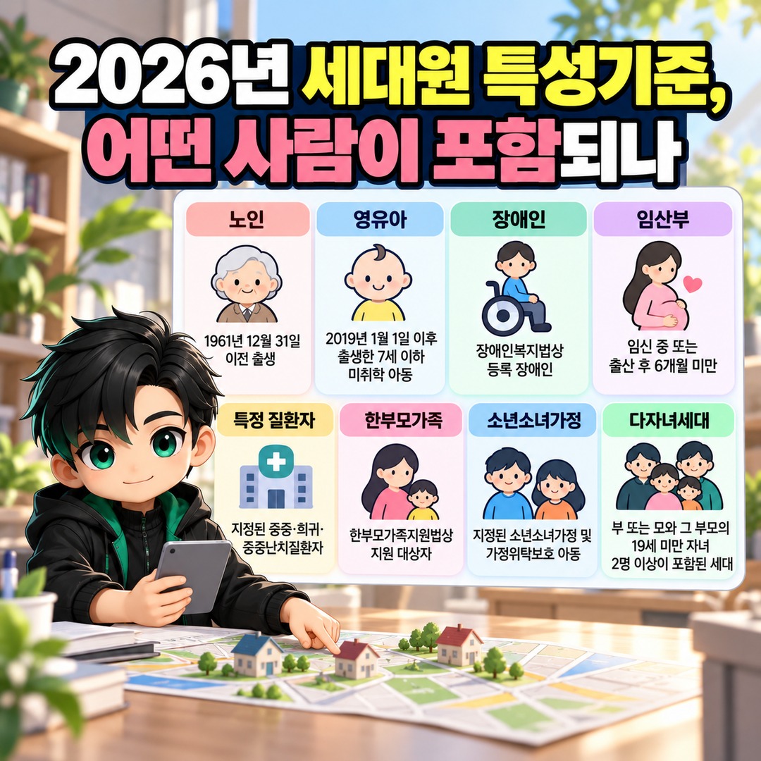 Informational thumbnail highlighting the key details of 2026 energy voucher eligibility for Basic Livelihood Security recipients, the 8 household member criteria, and the applicati