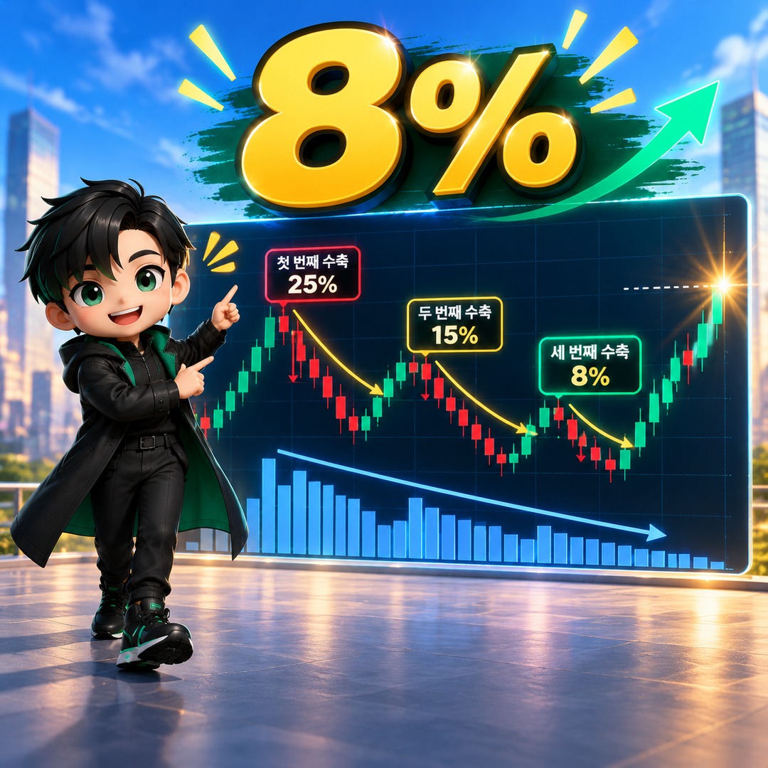 Informational thumbnail illustrating the key points of Minervini’s VCP trading strategy, from breakout entries to stop-losses and profit-taking