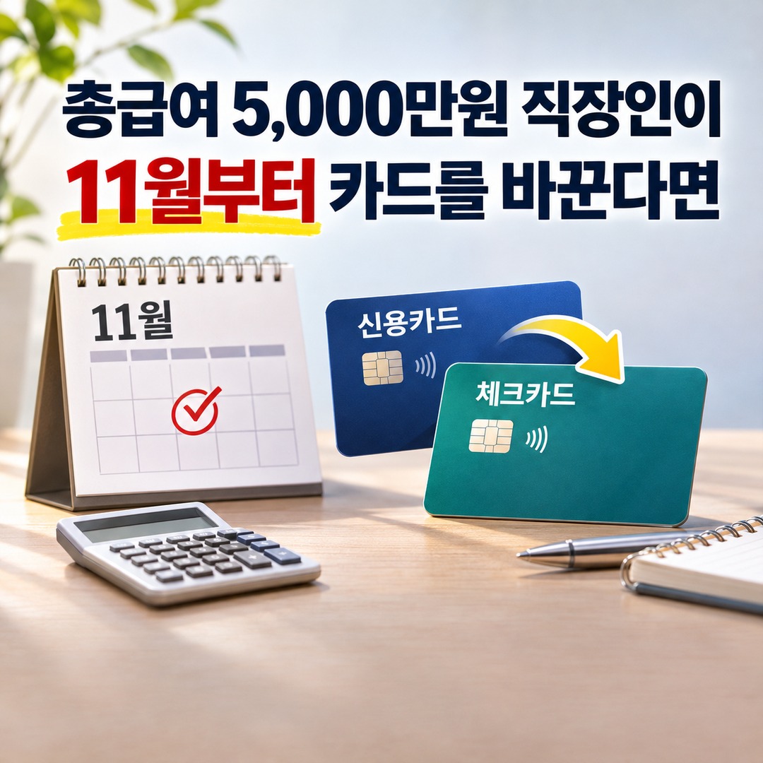 Informational thumbnail highlighting the key points of the 2026 year-end tax settlement: exceeding the 25% credit card spending threshold and the deduction difference when switchin