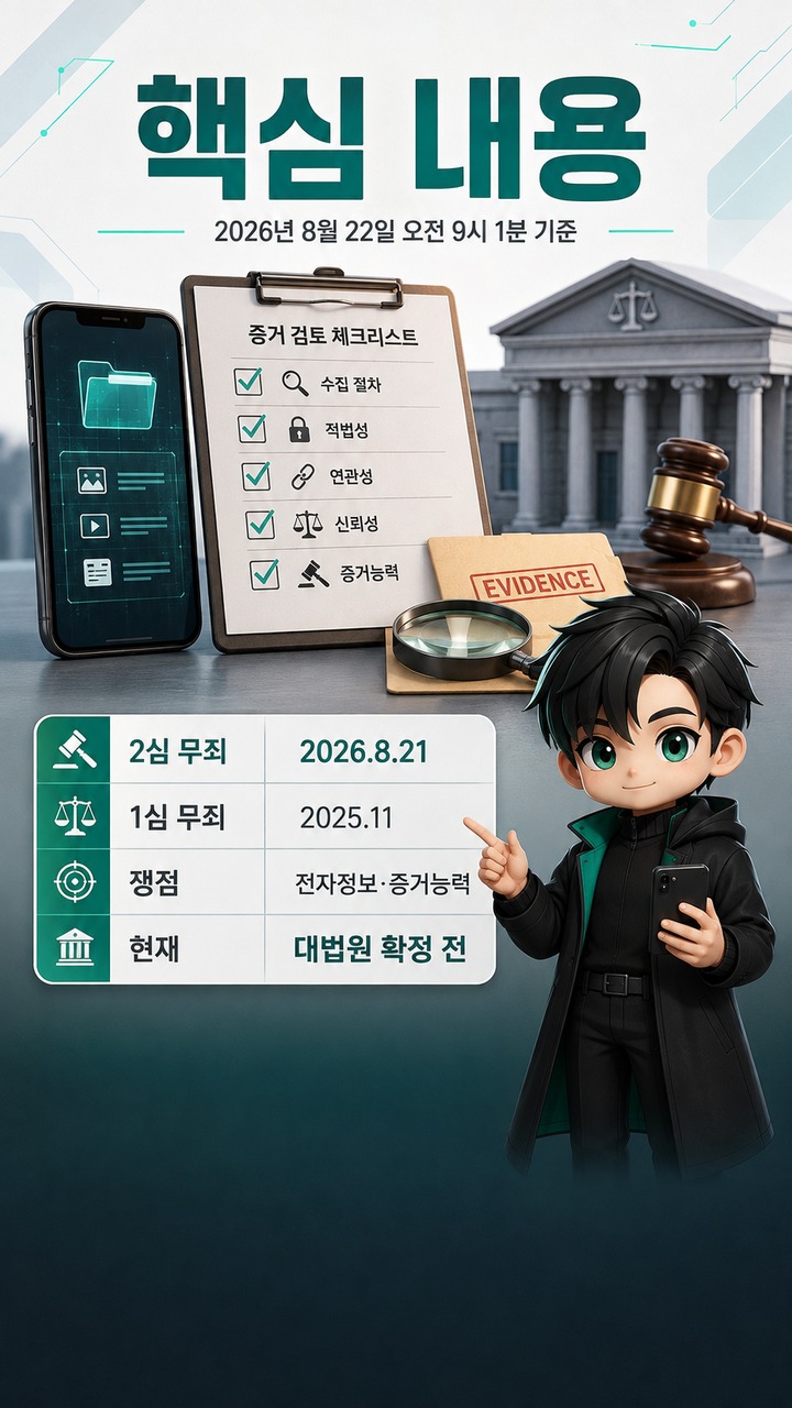 노웅래 2심 무죄, 6000만원 사건에서 법원이 다시 본 증거 문제와 남은 절차 - 핵심 내용 핵심 내용을 정리한 정보형 이미지