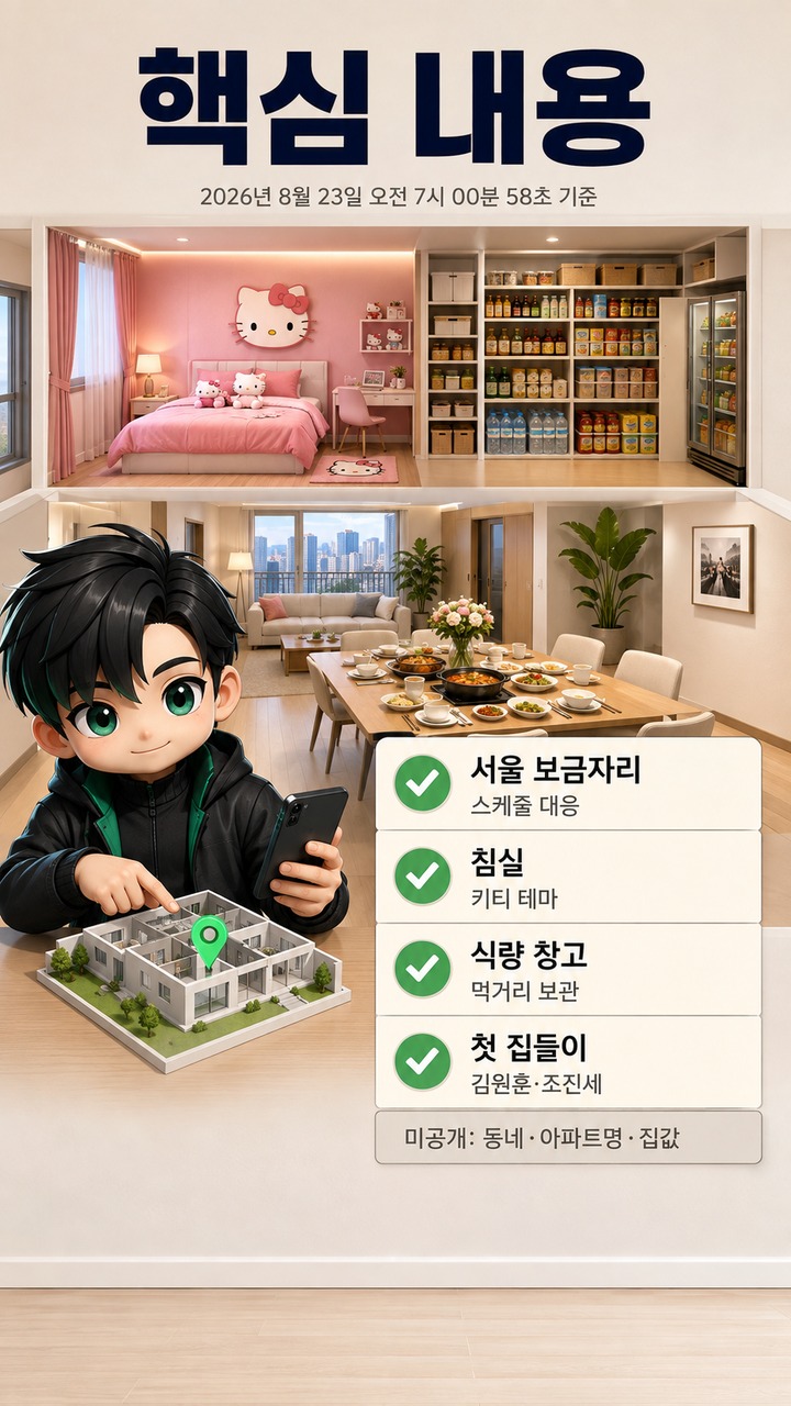 최홍만 서울 집 공개, 제주서 지내던 그가 서울에 보금자리 마련한 이유와 집 안 풍경 - 핵심 내용 핵심 내용을 정리한 정보형 이미지