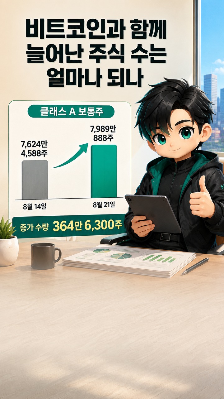 스트라이브 비트코인 1,110개 매수, 21,356개 보유 뒤 완전희석 기준 주당 BTC는 1.34% 늘었다 - 비트코인과 함께 늘어난 주식 수는 얼마나 되나 핵심 내용을 정리한 정보형 이미지