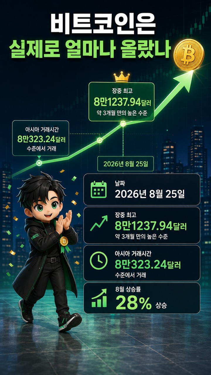 비트코인 8만달러 돌파 뒤 ‘금보다 여력 크다’는 분석, 근거는 200일선과 모멘텀 - 비트코인은 실제로 얼마나 올랐나 핵심 내용을 정리한 정보형 이미지
