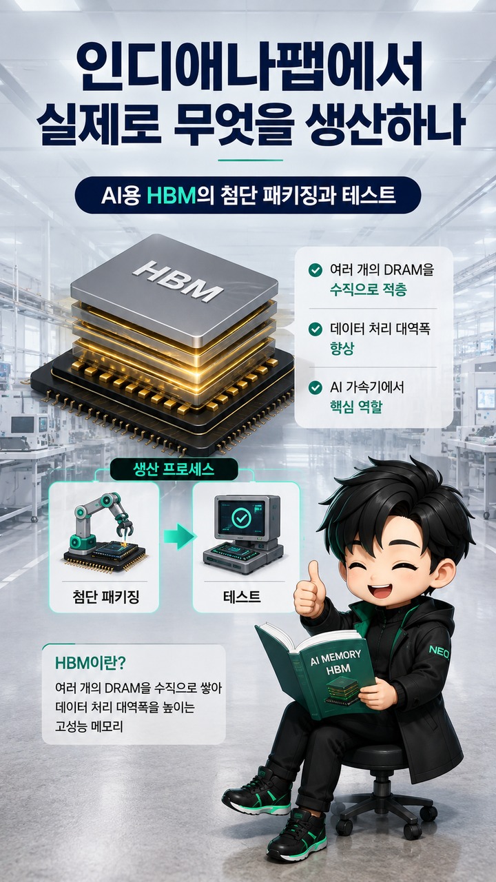SK하이닉스 인디애나팹 착공, 4조원대 투자와 2029년 HBM 양산 일정이 달라진 점 - 인디애나팹에서 실제로 무엇을 생산하나 핵심 내용을 정리한 정보형 이미지