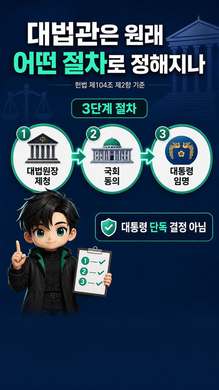 대법관 재제청하면 후보추천위 다시 꾸리나? 기존 후보 재선택 가능 여부 - 대법관은 원래 어떤 절차로 정해지나 핵심 내용을 정리한 정보형 이미지