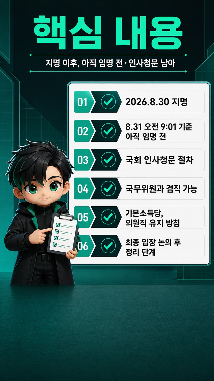 용혜인 장관 지명, 성평등가족부 후보자 된 이유와 의원직 겸직까지 달라지는 점 - 핵심 내용 핵심 내용을 정리한 정보형 이미지