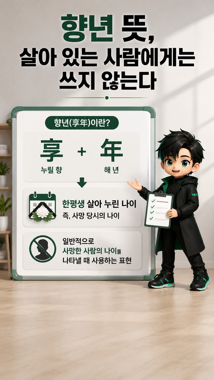 향년 88세 뜻은 만 나이일까? 1938년생이 2026년에 88세로 표기되는 이유 - 향년 뜻, 살아 있는 사람에게는 쓰지 않는다 핵심 내용을 정리한 정보형 이미지