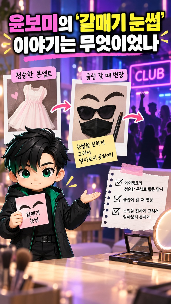 에이핑크 정은지 폭로전, ‘전참시’ 414회에서 나온 군기반장·윤보미 변장 이야기 - 윤보미의 ‘갈매기 눈썹’ 이야기는 무엇이었나 핵심 내용을 정리한 정보형 이미지