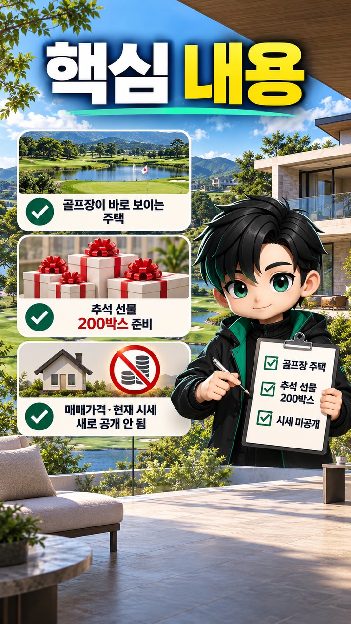 정준호 골프장 리조트 주택, 미우새에서 다시 공개된 송도 세컨하우스와 확인된 사실 - 핵심 내용 핵심 내용을 정리한 정보형 이미지