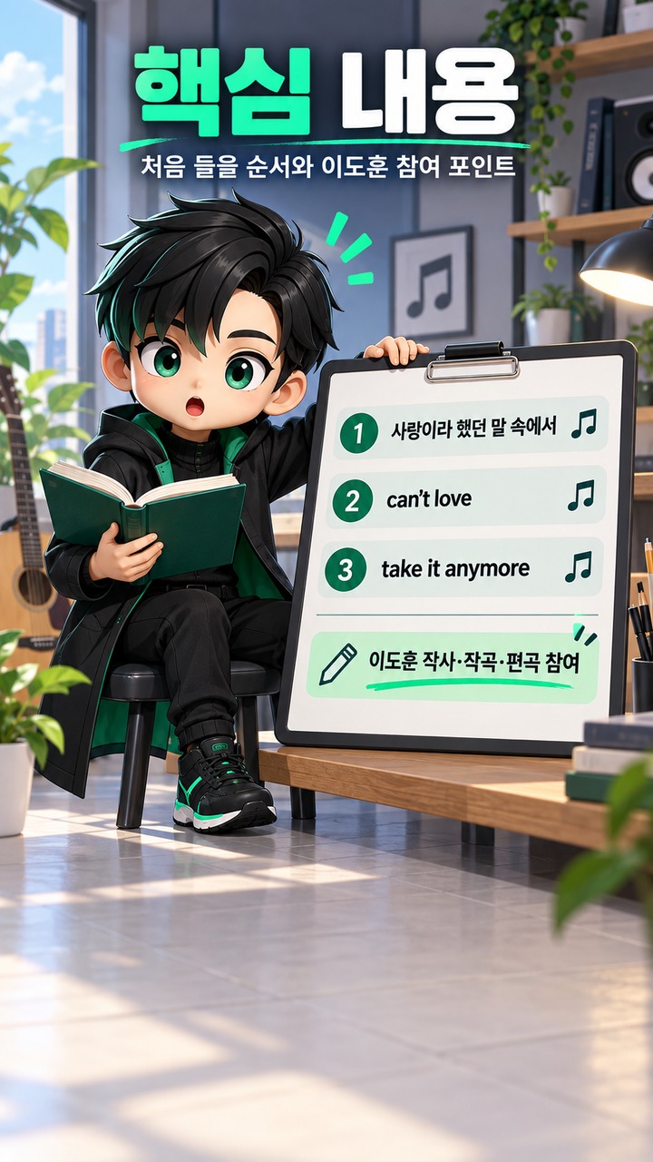캔트비블루 노래 뭐부터 들을까, 이도훈 작사·작곡 참여곡까지 대표곡 5곡 - 핵심 내용 핵심 내용을 정리한 정보형 이미지