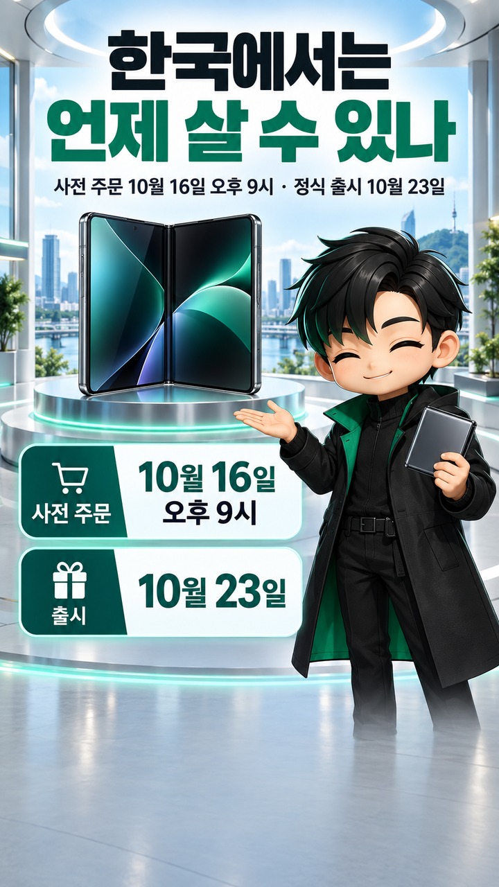 애플 아이폰 듀오 329만원부터, 한국 사전 주문 10월 16일…접으면 13.6cm·펴면 19.3cm - 한국에서는 언제 살 수 있나 핵심 내용을 정리한 정보형 이미지