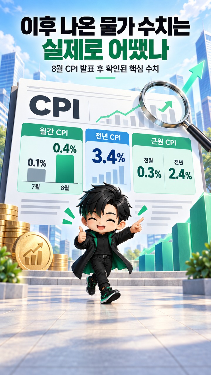 9월 8일 다우존스 선물은 왜 0.92% 떨어졌나 - 이후 나온 물가 수치는 실제로 어땠나 핵심 내용을 정리한 정보형 이미지