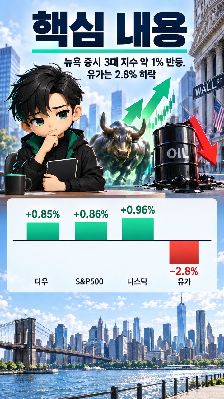 9월 11일 뉴욕증시는 얼마나 올랐나 - 핵심 내용 핵심 내용을 정리한 정보형 이미지