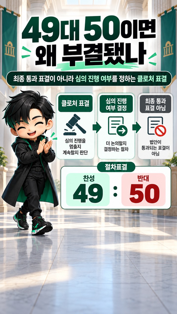 클래리티 법안 부결됐는데 끝난 건가? 재표결 가능성과 다음 절차# 클래리티 법안 부결됐는데 끝난 건가? 재표결 가능성과 다음 절차 - 49대 50이면 왜 부결됐나 핵심 내용을 정리한 정보형 이미지