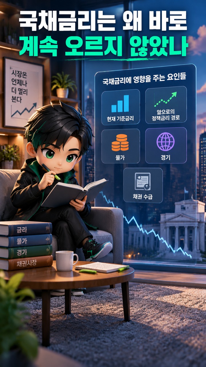 미국 기준금리 0.25%p 올랐는데 국채금리는 하락, 시장이 더 본 것은 ‘다음 인상’이었다 - 국채금리는 왜 바로 계속 오르지 않았나 핵심 내용을 정리한 정보형 이미지