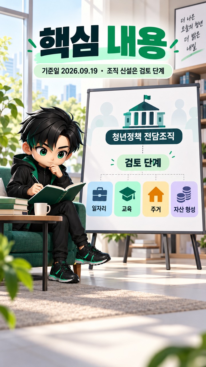 이재명 청년의 날 기념사, 청년정책 전담 조직 검토와 일자리·주거 문제 해법은 - 핵심 내용 핵심 내용을 정리한 정보형 이미지