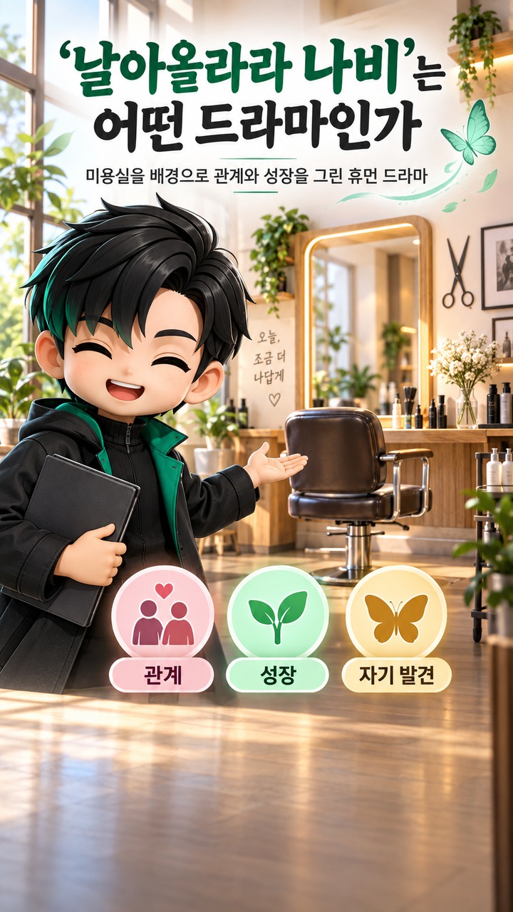 날아올라라 나비 첫 방송, 미용실 배경 휴먼 드라마가 2026년 9월 공개된 이유 - ‘날아올라라 나비’는 어떤 드라마인가 핵심 내용을 정리한 정보형 이미지