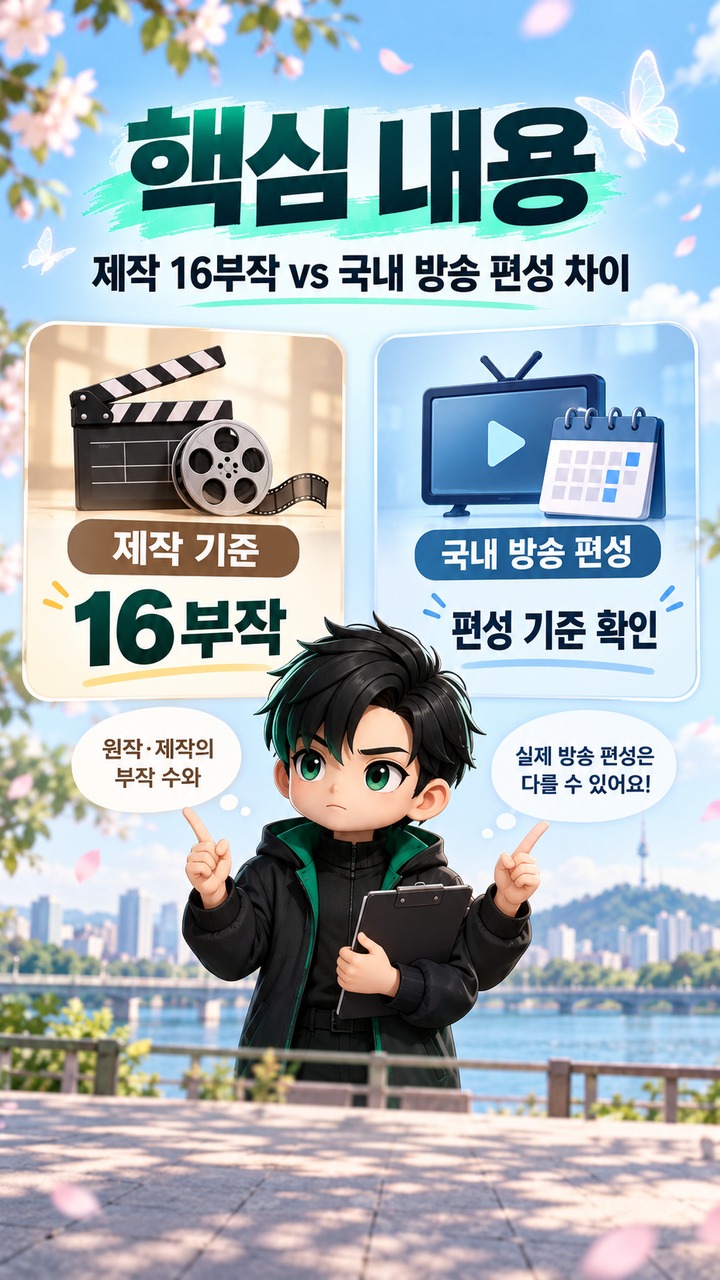 날아올라라 나비 몇부작일까? 16부작 제작과 국내 방송 편성 차이 확인 - 핵심 내용 핵심 내용을 정리한 정보형 이미지