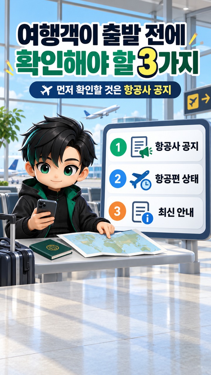 리야드 공항 운항 상황은? 공습경보 이후 항공편 확인할 기준과 여행객 주의사항 - 여행객이 출발 전에 확인해야 할 3가지 핵심 내용을 정리한 정보형 이미지