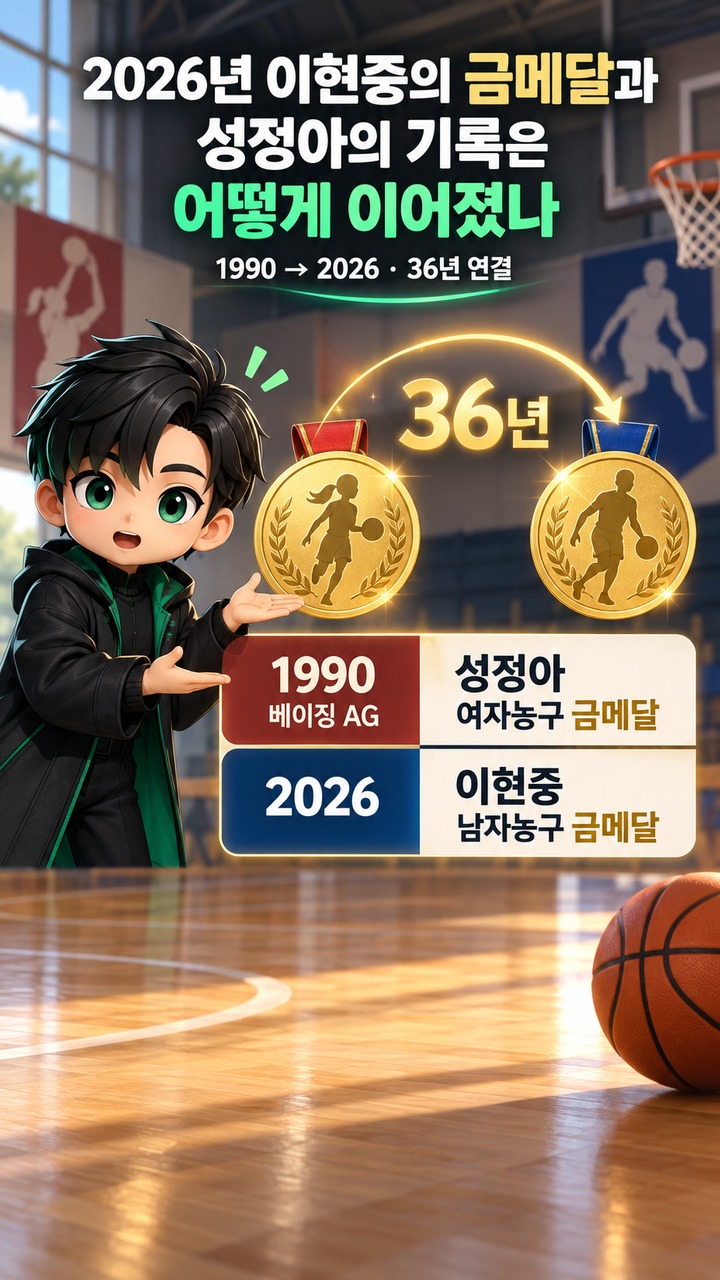 성정아 농구선수는 누구인가, 이현중 금메달로 다시 보는 국가대표 이력 - 2026년 이현중의 금메달과 성정아의 기록은 어떻게 이어졌나 핵심 내용을 정리한 정보형 이미지