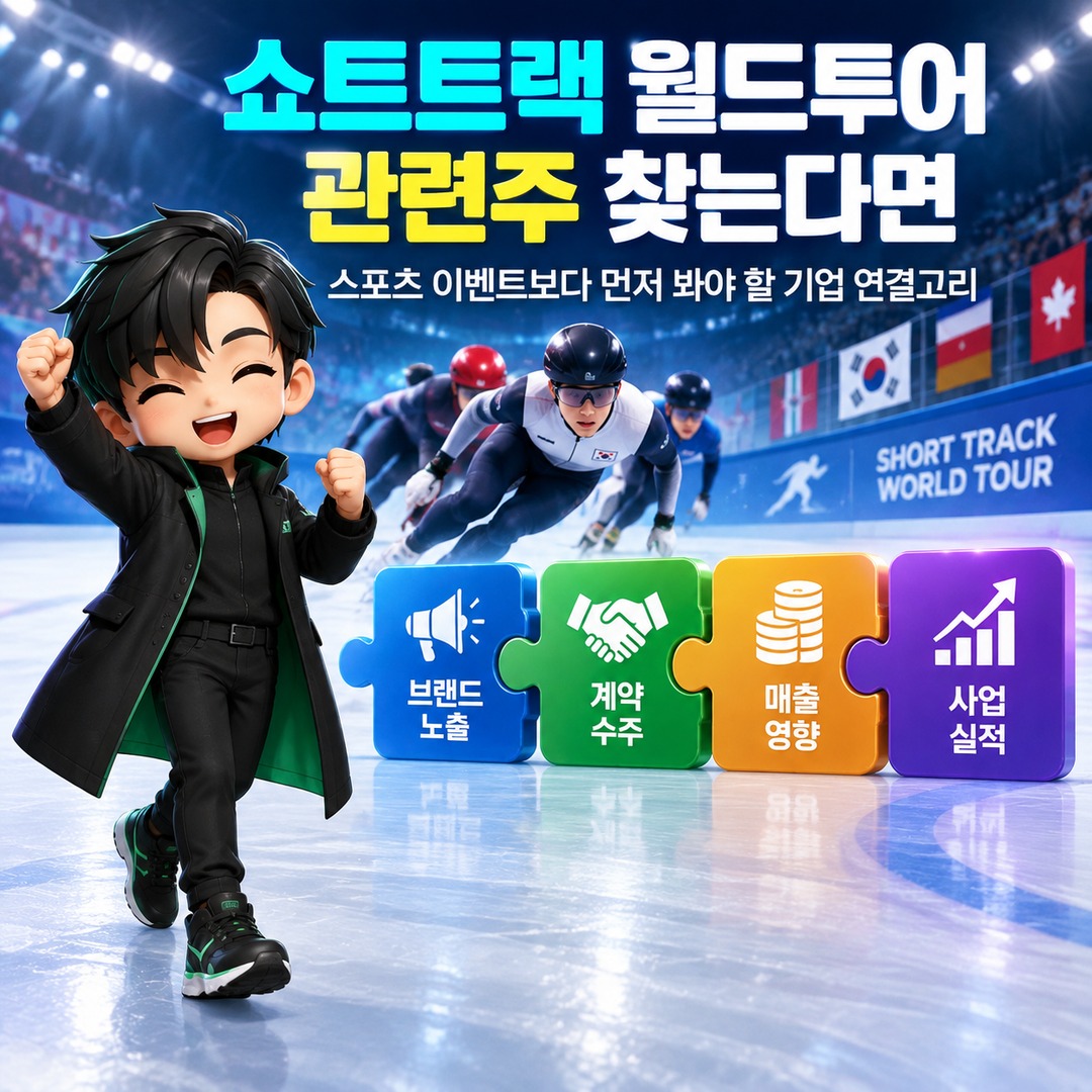 쇼트트랙 월드투어 관련주 찾는다면, 스포츠 이벤트보다 먼저 봐야 할 기업 연결고리 - 핵심 내용 핵심 내용을 정리한 정보형 이미지
