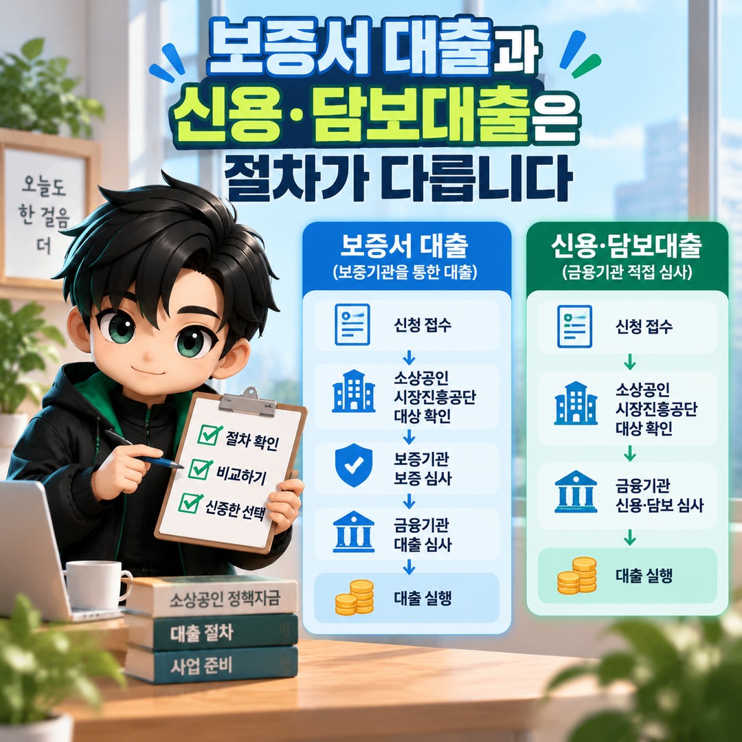 소상공인 정책자금 확인서 받으면 대출 확정일까? 일반경영안정자금은 은행 심사가 남습니다 - 보증서 대출과 신용·담보대출은 절차가 다릅니다 핵심 내용을 정리한 정보형 이미지