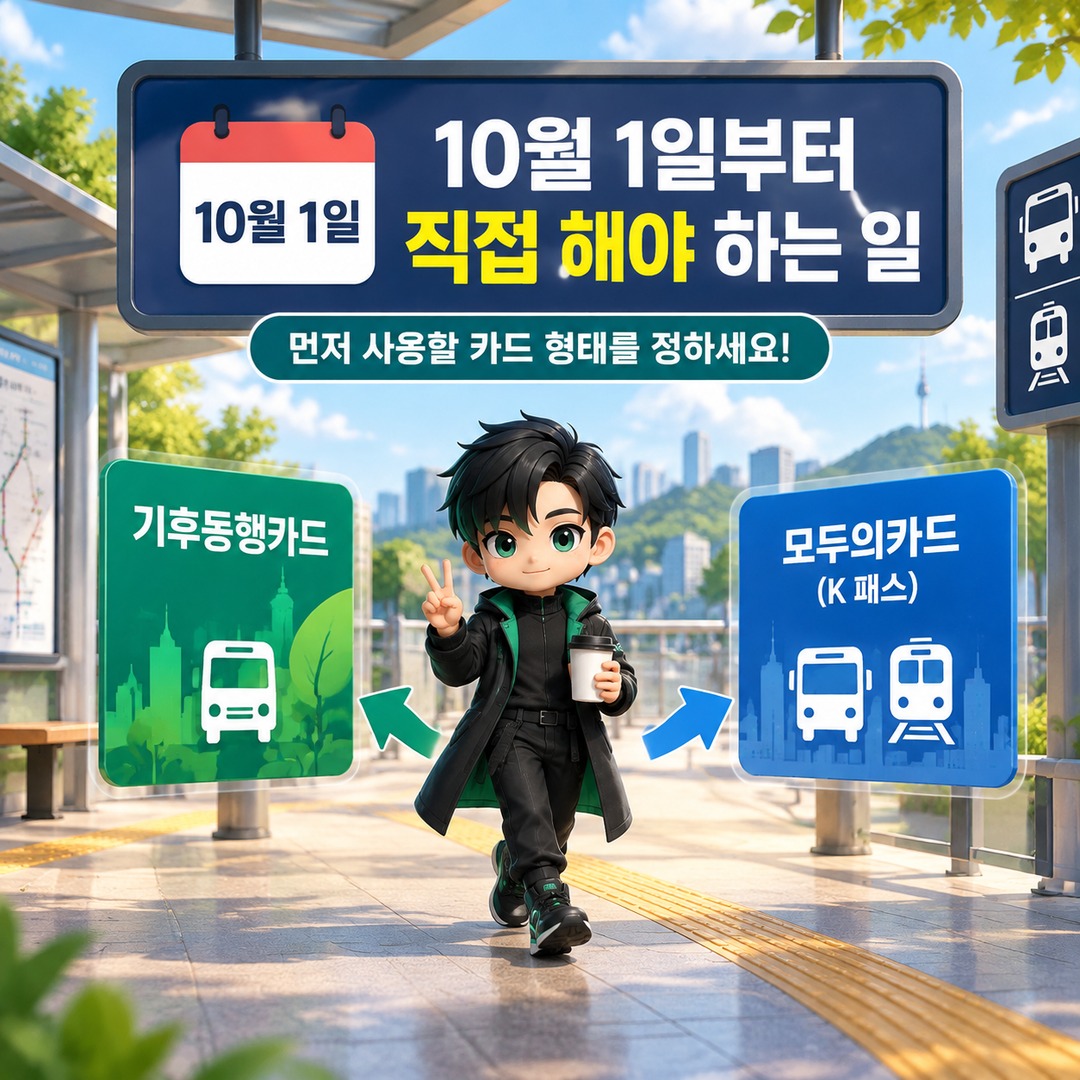 기후동행카드 9월 30일 끝나도 자동 전환 아니다, 10월부터 필요한 등록 절차 - 10월 1일부터 직접 해야 하는 일 핵심 내용을 정리한 정보형 이미지