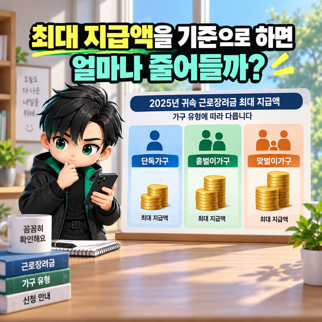 2026 근로장려금 정기신청 놓쳤다면 12월 1일까지 가능, 기한 후 신청은 5% 줄어든다 - 최대 지급액을 기준으로 하면 얼마나 줄어들까 핵심 내용을 정리한 정보형 이미지