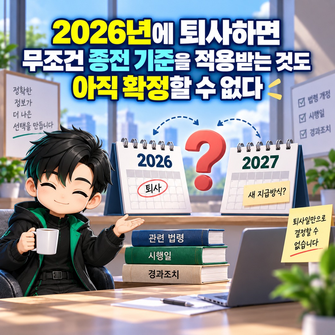 2027 실업급여 개편, 이미 받고 있다면 새 지급방식이 적용될까 - 2026년에 퇴사하면 무조건 종전 기준을 적용받는 것도 아직 확정할 수 없다 핵심 내용을 정리한 정보형 이미지
