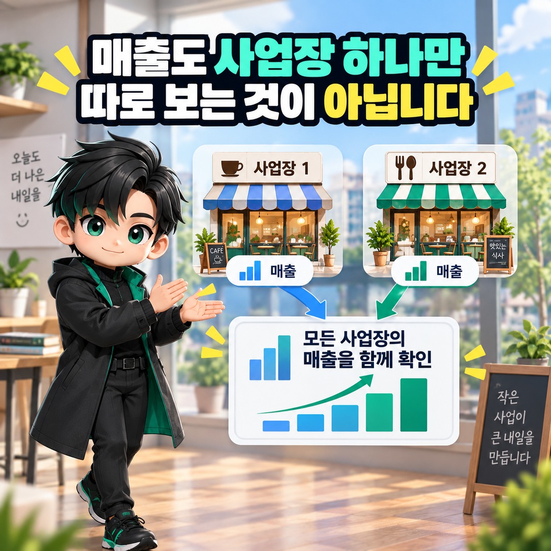 청년미래적금 소상공인, 사업장이 여러 개면 확인서도 모두 발급해야 합니다 - 매출도 사업장 하나만 따로 보는 것이 아닙니다 핵심 내용을 정리한 정보형 이미지