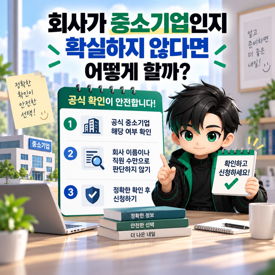 청년미래적금 중소기업 재직자인데 일반소득자 선택해도 될까? 2차는 ‘중소기업 재직자’를 골라야 합니다 - 회사가 중소기업인지 확실하지 않다면 어떻게 할까 핵심 내용을 정리한 정보형 이미지