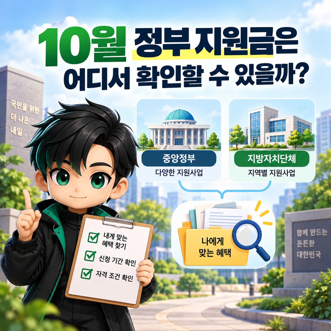 2026년 10월 정부 지원금, 내가 받을 수 있는 혜택과 신청 조건 확인 방법 - 10월 정부 지원금은 어디서 확인할 수 있을까? 핵심 내용을 정리한 정보형 이미지