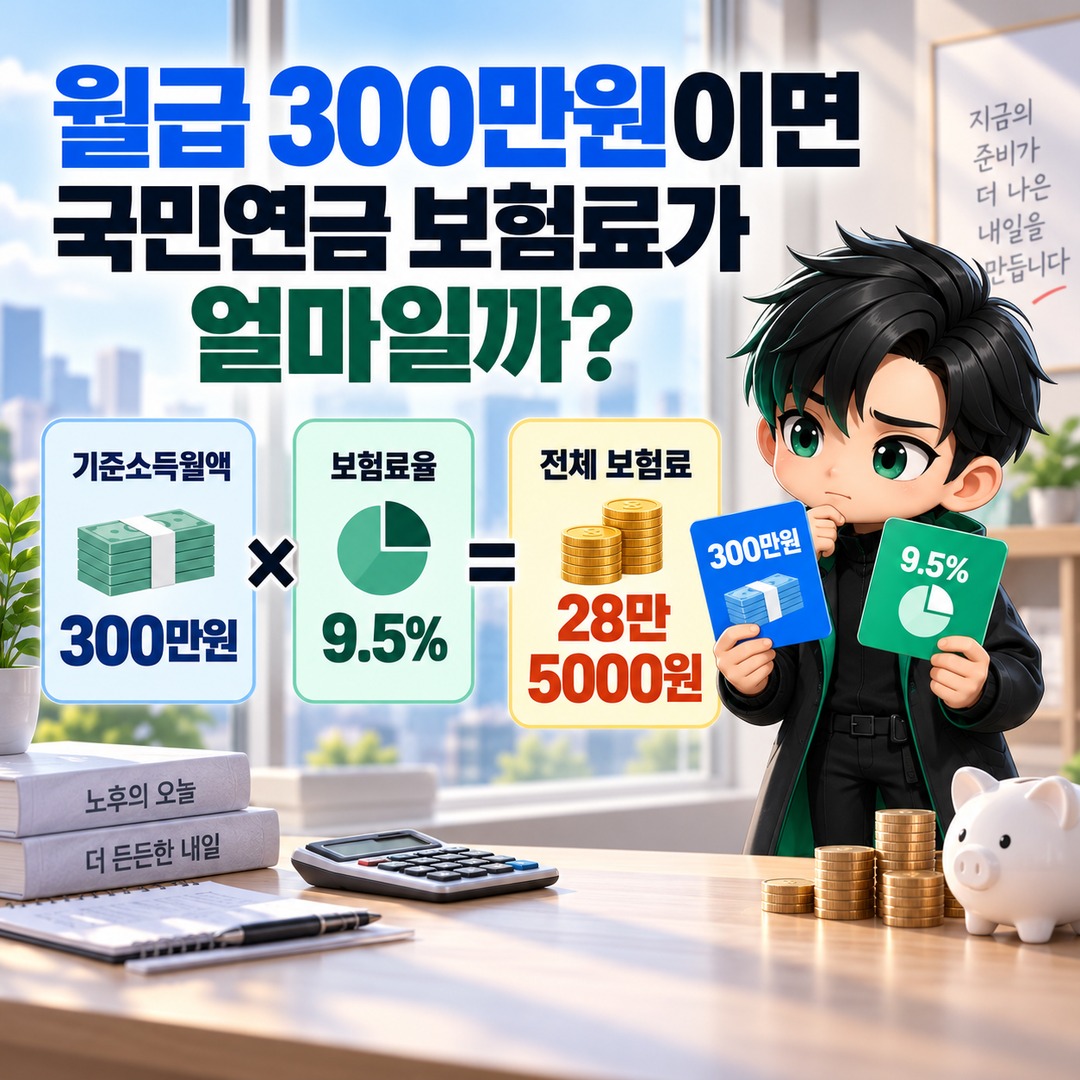 2026 National Pension contributions on a monthly salary of KRW 3,000,000: Why employees pay KRW 142,500 and individually insured members pay KRW 285,000 — how much is the contribut