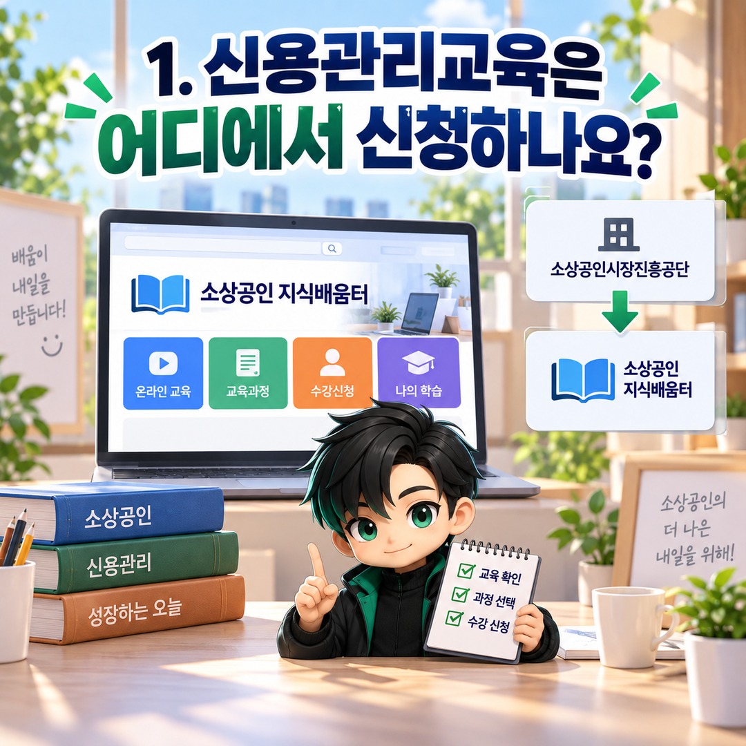 2026 소상공인 신용관리교육 어디서 듣나? 신용취약자금 신청 전 수료 확인까지 - 1. 신용관리교육은 어디에서 신청하나요? 핵심 내용을 정리한 정보형 이미지