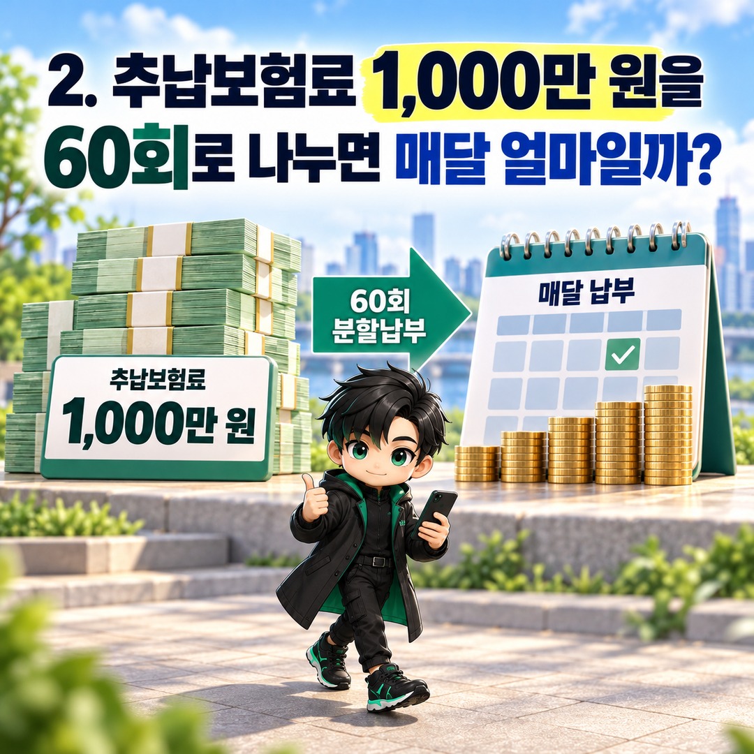 National Pension retroactive contributions in 60 installments: How much interest will you pay? 3 things to check before applying - 2. Monthly payments when KRW 10,000,000 is divide