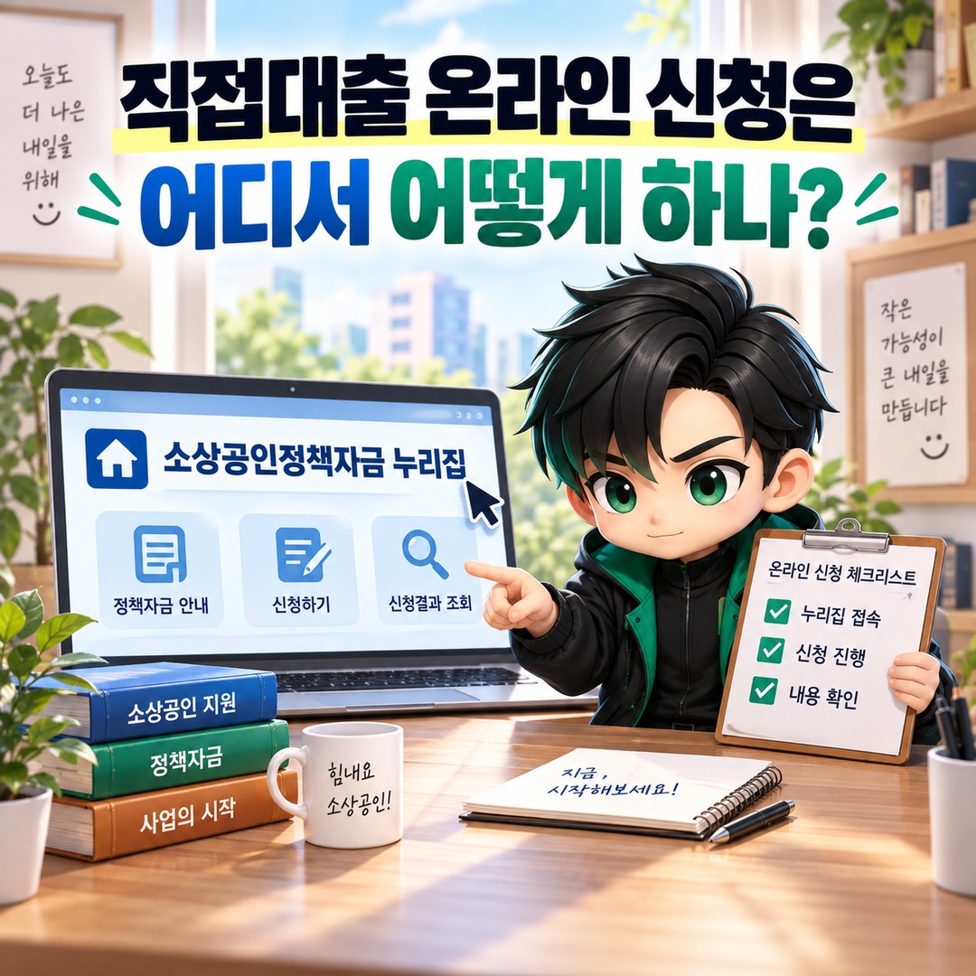 2026년 4분기 소상공인 직접대출 10월 12일 접수 시작, 신청 경로와 방법 - 직접대출 온라인 신청은 어디서 어떻게 하나? 핵심 내용을 정리한 정보형 이미지