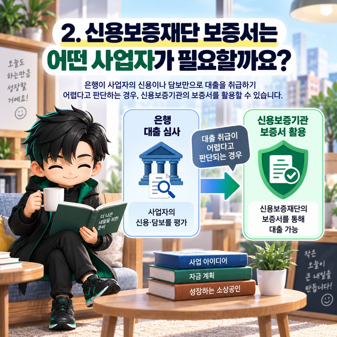2026 소상공인 대리대출 보증서 꼭 필요할까? 신용대출·보증서대출 신청 경로와 비용 차이 - 2. 신용보증재단 보증서는 어떤 사업자가 필요할까요? 핵심 내용을 정리한 정보형 이미지