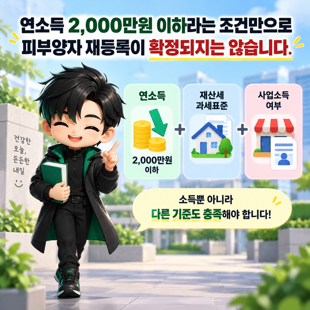 Can You Re-Enroll as a Health Insurance Dependent After Your Income Drops? Eligibility Requirements and How to Apply - Annual income of KRW 20,000,000 or less alone does not guaran