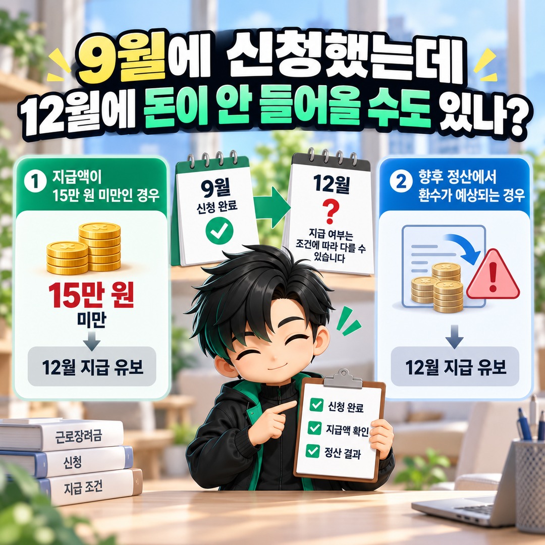 2026 Earned Income Tax Credit for September applicants, expected payment on December 17, and eligibility for up to KRW 1,150,000 - Could an applicant who applied in September recei