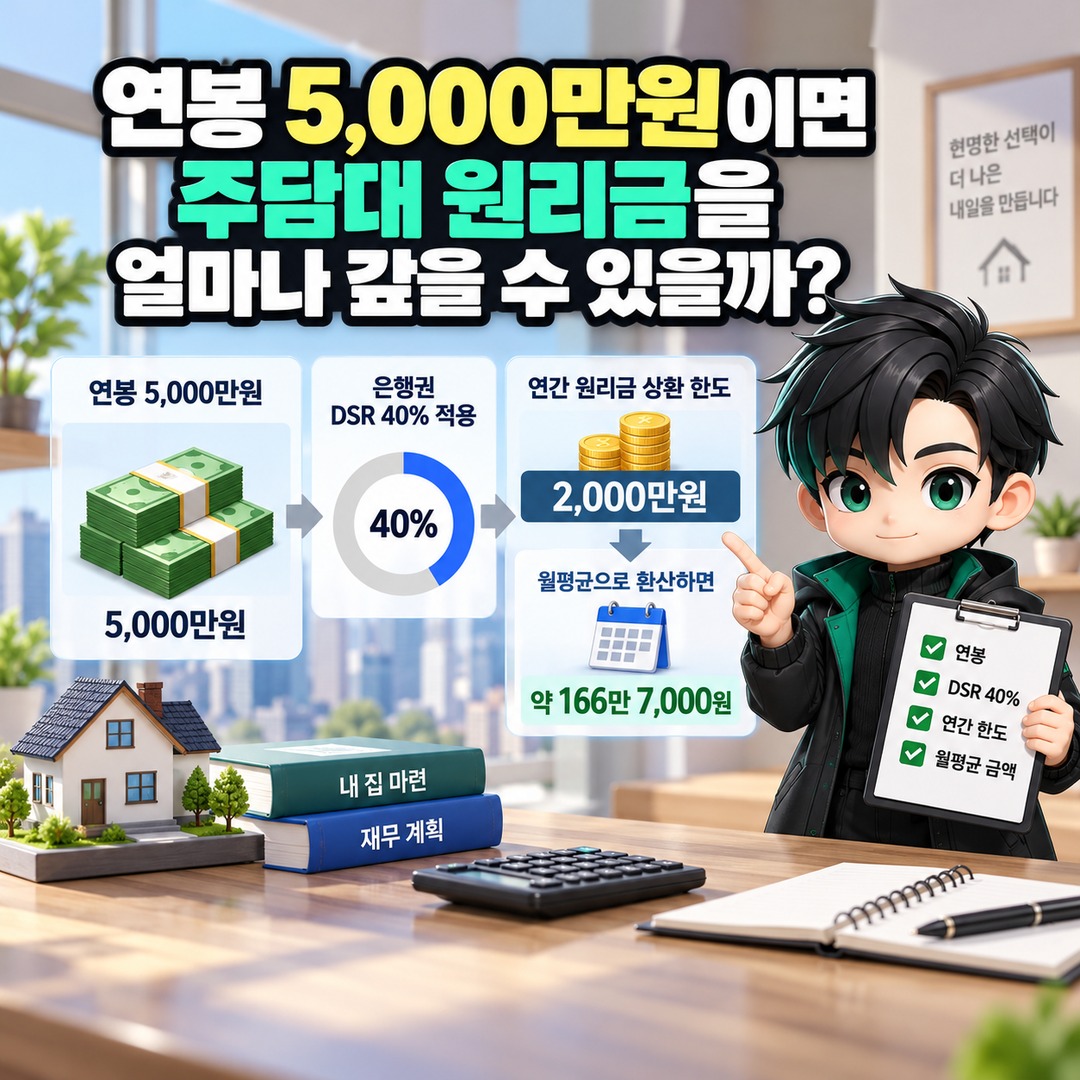 2026 mortgage loan limit on an annual salary of KRW 50,000,000: How much does an existing personal loan change it? Stress DSR calculation guide - How much mortgage principal and in